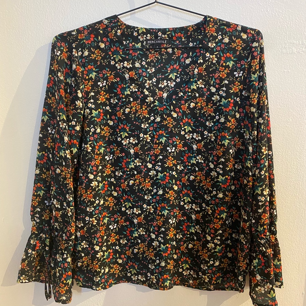 Multicolor Floral Blouse - J Crew